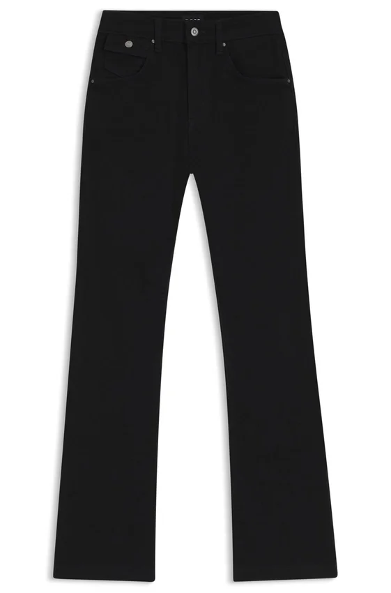 Black wide leg jeans in stretch denim Black wide leg jeans in stretch denim
