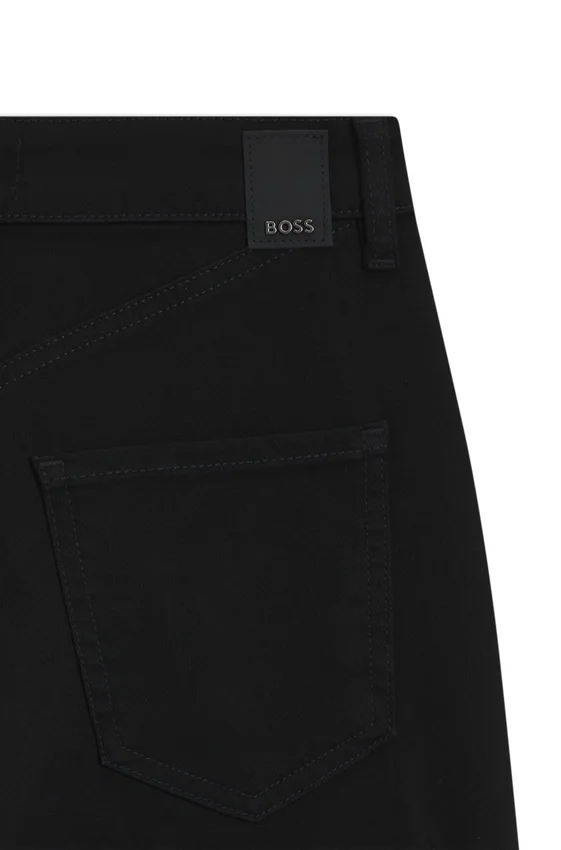 Black wide leg jeans in stretch denim Black wide leg jeans in stretch denim