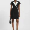Blazer dress with peak lapels