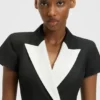 Blazer dress with peak lapels