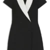 Blazer dress with peak lapels