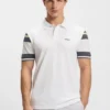 Block-stripe polo shirt in cotton piqué