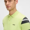Block-stripe polo shirt in cotton piqué