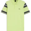 Block-stripe polo shirt in cotton piqué