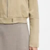 Blouson-style jacket in soft-touch suede