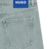 Blue baggy-fit jeans in rigid denim