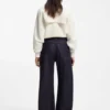 Blue balloon-leg jeans in blue rigid denim