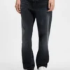 Blue-black baggy-fit jeans in rigid denim