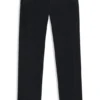 Blue-black barrel-leg jeans in soft denim