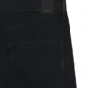 Blue-black barrel-leg jeans in soft denim