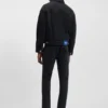 Blue-black regular-fit jacket in rigid denim