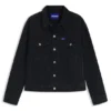 Blue-black regular-fit jacket in rigid denim