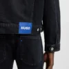 Blue-black regular-fit jacket in rigid denim