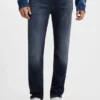 Blue-black slim-fit jeans in stretch denim