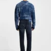 Blue-black slim-fit jeans in stretch denim