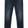 Blue-black slim-fit jeans in stretch denim
