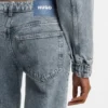 Blue boot-cut jeans in stretch denim