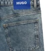 Blue boot-cut jeans in stretch denim