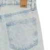 Blue boyfriend-fit jeans in rigid denim