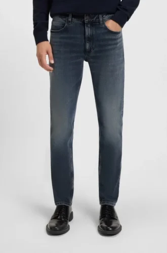 Blue extra-slim-fit jeans in stretch denim