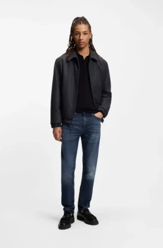 Blue extra-slim-fit jeans in stretch denim