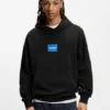 Blue-logo hoodie in cotton terry Blue-logo hoodie in cotton terry