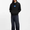 Blue-logo hoodie in cotton terry Blue-logo hoodie in cotton terry