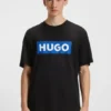 Blue-logo T-shirt in cotton jersey
