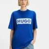 Blue-logo T-shirt in cotton jersey