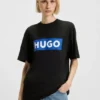 Blue-logo T-shirt in cotton jersey