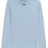 Blue-logo top in stretch cotton