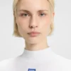 Blue-logo top in stretch cotton