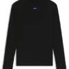 Blue-logo top in stretch cotton