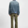 Blue loose-fit jacket in rigid denim