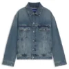 Blue loose-fit jacket in rigid denim