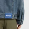 Blue loose-fit jacket in rigid denim