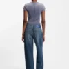 Blue loose-fit jeans in rigid denim
