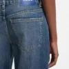 Blue loose-fit jeans in rigid denim