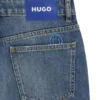 Blue loose-fit jeans in rigid denim