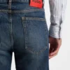Blue regular-fit jeans in vintage-wash denim