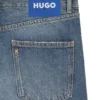 Blue regular-fit jeans in whiskered denim