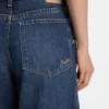 Blue relaxed-fit jeans in rigid denim