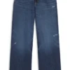Blue relaxed-fit jeans in rigid denim