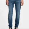 Blue skinny-fit jeans in stretch denim
