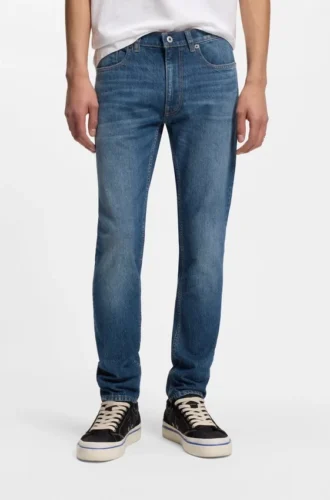 Blue skinny-fit jeans in stretch denim