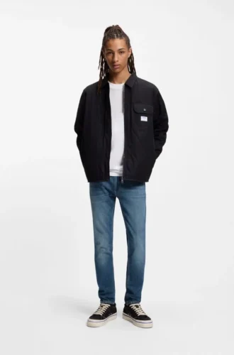 Blue skinny-fit jeans in stretch denim