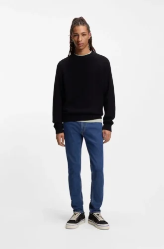 Blue skinny-fit jeans in stretch denim