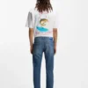 Blue skinny-fit jeans in stretch denim