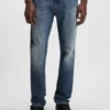 Blue slim-fit jeans in comfort-stretch denim