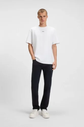 Blue slim-fit jeans in comfort-stretch denim